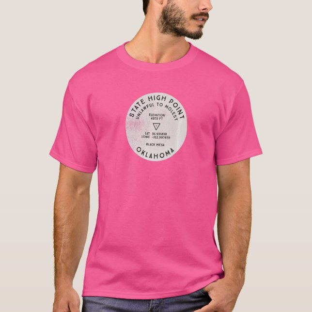 Oklahomas högsta punkt Black Mesa-vandring T Shirt (Framsida)