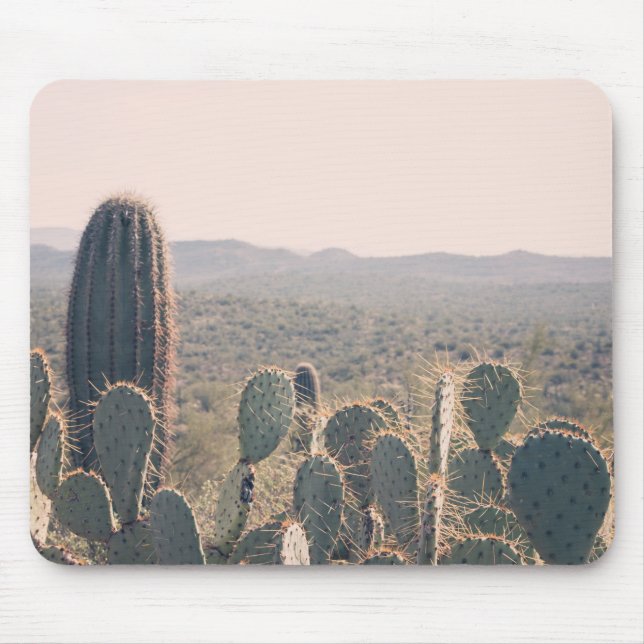 Öknen Boho för Arizona kaktus | landskap fotoet Musmatta (Framsidan)