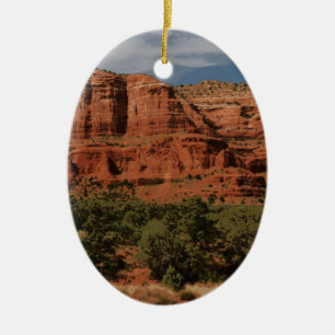 Öknen för Sedona Arizona Buttesten landskap Julgransprydnad Keramik