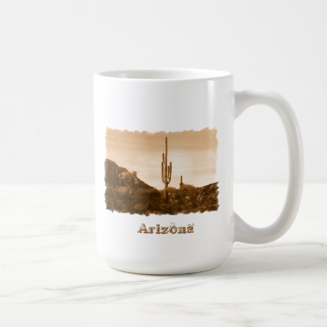 öknen i sepia, Arizona Kaffemugg (Höger)