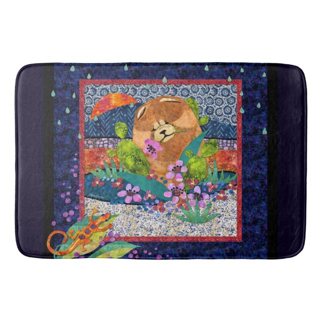 ÖKNEN REGNAR den DUSCHChowlådan eller badmattan Badrumsmatta (Framsidan)