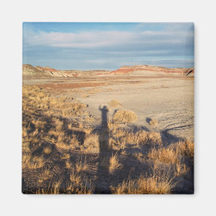 Öknen vinkar: Förstenat skognationalparkfoto Magnet
