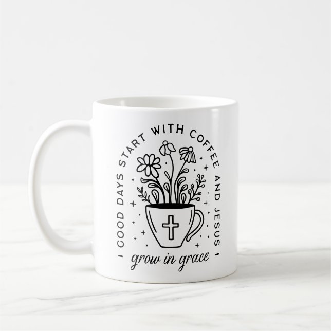 Ökning av nyhetsbrev och Jesus kristna citat Kaffemugg (Vänster)