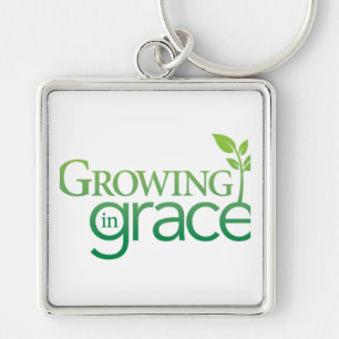 Ökning i Grace Keychain Fyrkantig Silverfärgad Nyckelring