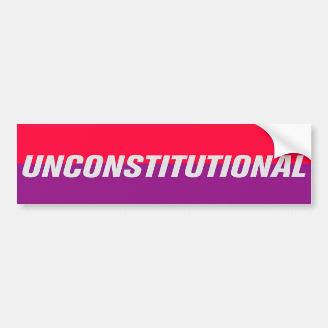 OKONSTITUTIONELL Bumper-etikett Bildekal (Framsidan)