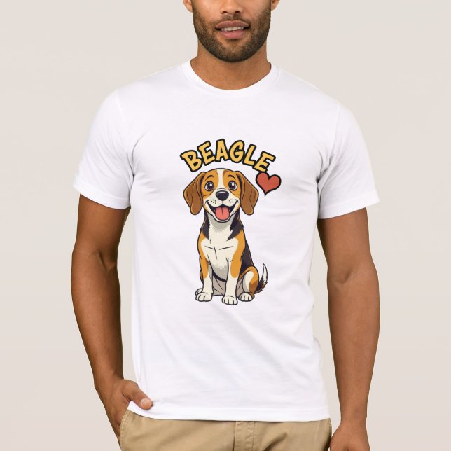 Okontrollerbar glädje: Beagle T-Shirt (Framsida)