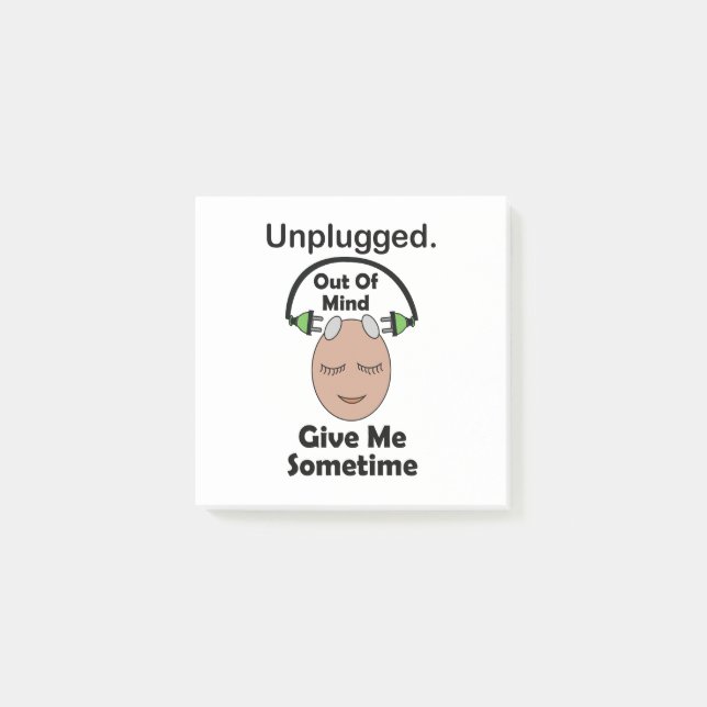 Okopplad Ur Sinnet Ge Mig Lite Roligt Post-it Block (Framsida)