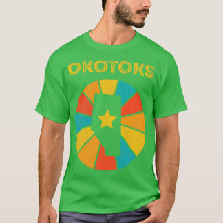 Okotoks Alberta Canada Vintage Distress Souvenir T Shirt