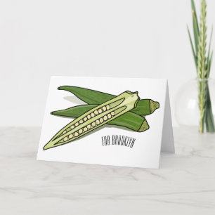 Okra-illustration av tecknad kort