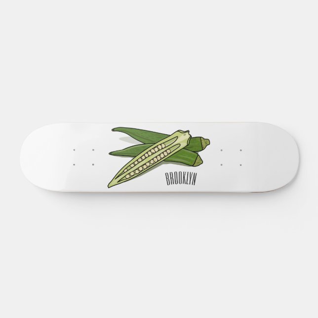 Okra-illustration av tecknad mini skateboard bräda 18,5 cm (Horz)