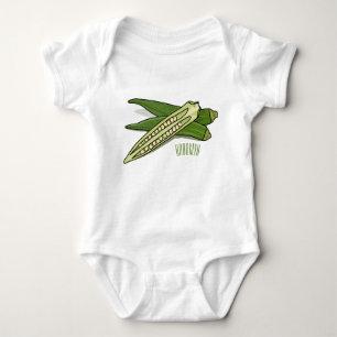 Okra-illustration av tecknad t shirt
