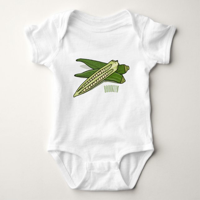 Okra-illustration av tecknad t shirt (Framsida)