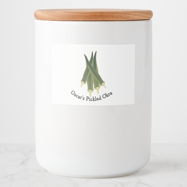 Okra Mat Etiketter (Framsida)