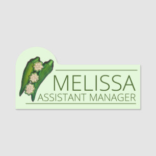 Okra Pod Fresh Summer Production Southern Cooking Namnbricka