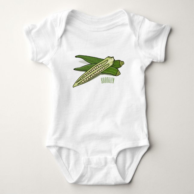 Okra serieillustration t shirt (Framsida)