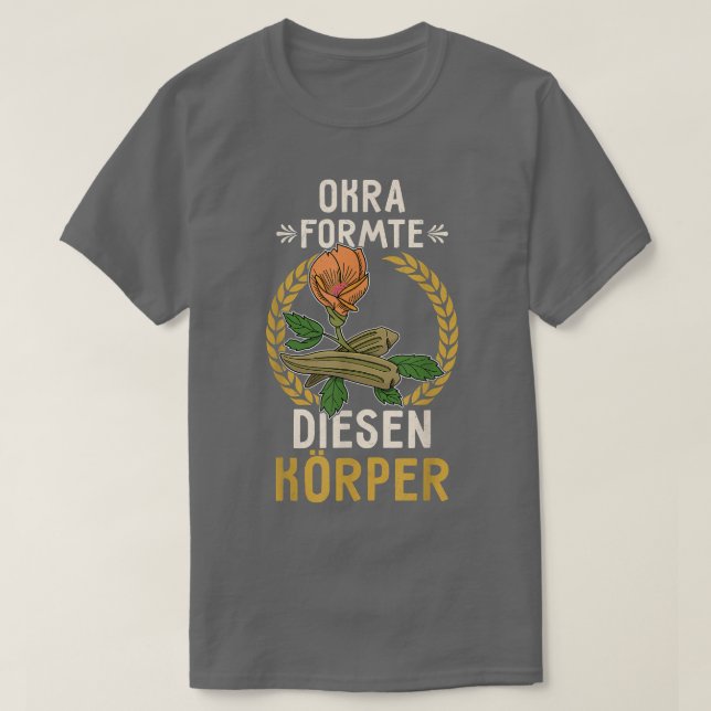 Okra Vegetable Marshmallow Vegan Vegetarian Vegeta T Shirt (Design framsida)