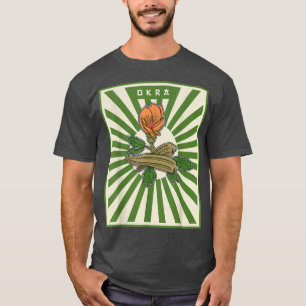 Okra Vegetable Marshmallow Vegan Vegetarian Vegeta T Shirt