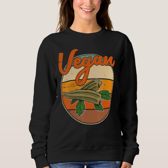 Okra Vegetable Marshmallow Vegan Vegetarian Vegeta T Shirt (Framsida)