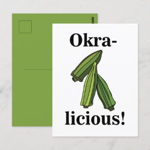 Okra Vegetable Vegetarian Food Vykort