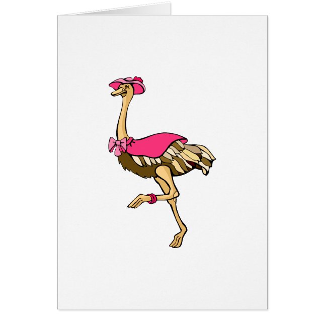 Oksana Ostrich Hälsningskort (Framsidan)