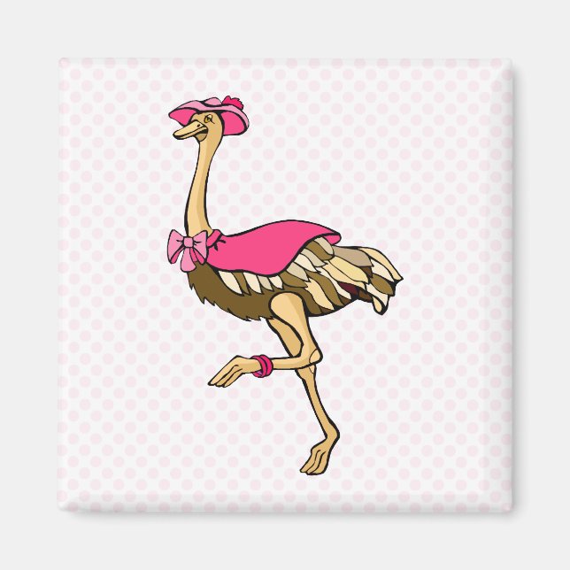 Oksana Ostrich Magnet (Framsidan)
