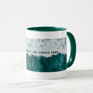 Oktanisk blå typografi mugg