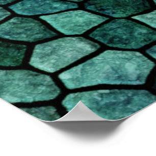 Oktaniska mosaiksprit Struktur Abstrakt Mönster Poster
