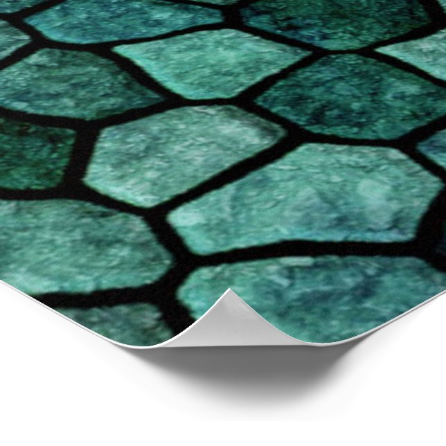 Oktaniska mosaiksprit Struktur Abstrakt Mönster Poster (Hörn)