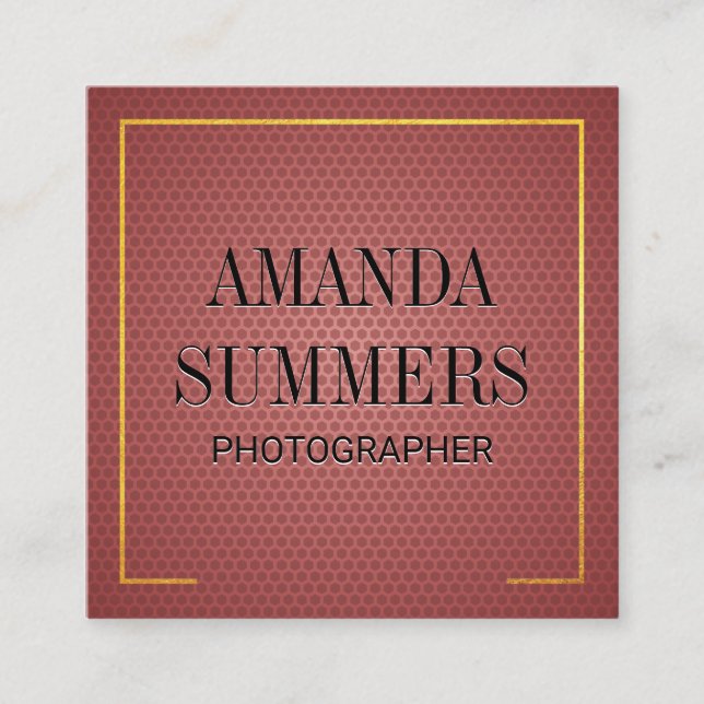 Oktanol Mönster Bakgrund Fyrkantigt Visitkort (Framsida)