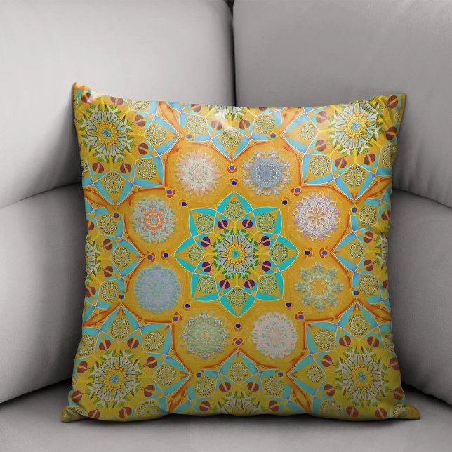 Oktobärgad arabesque Moorish tangerine stil Kudde (Skapare uppladdad)