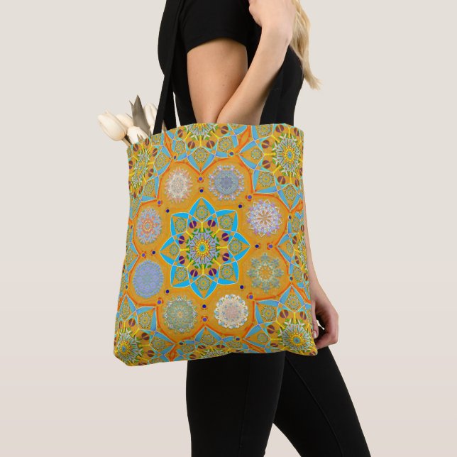 Oktobärgad arabesque Moorish tangerine stil Tygkasse (Närbild)