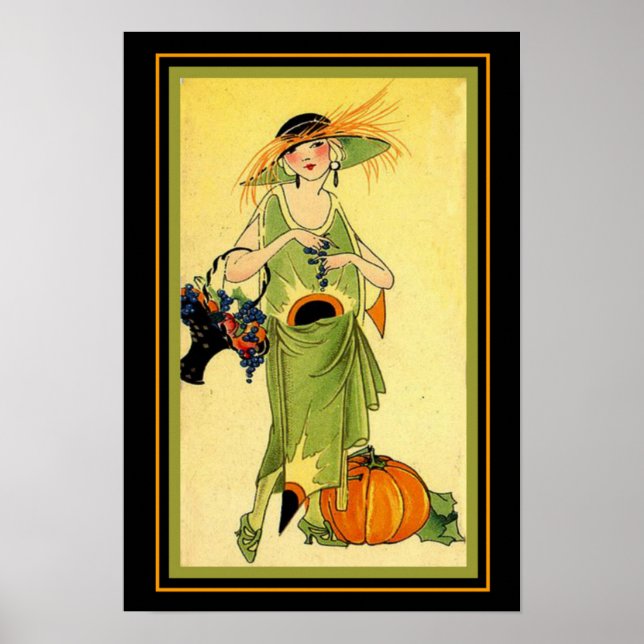 oktober 1922 Art Deco Skriv ut 13x19 Poster (Framsidan)