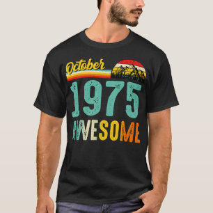 Oktober 1975 Birthday Gift Shirt Vintage 1 oktober T