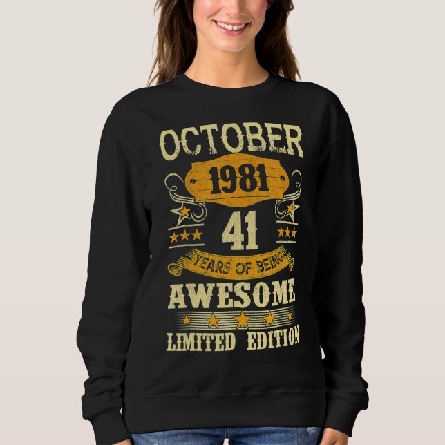 Oktober 1981 41 år efter Fantastisk T Shirt (Framsida)