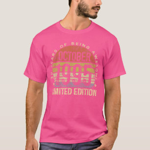 Oktober 1995 Limited Edition 30-årig 30-års födels T Shirt