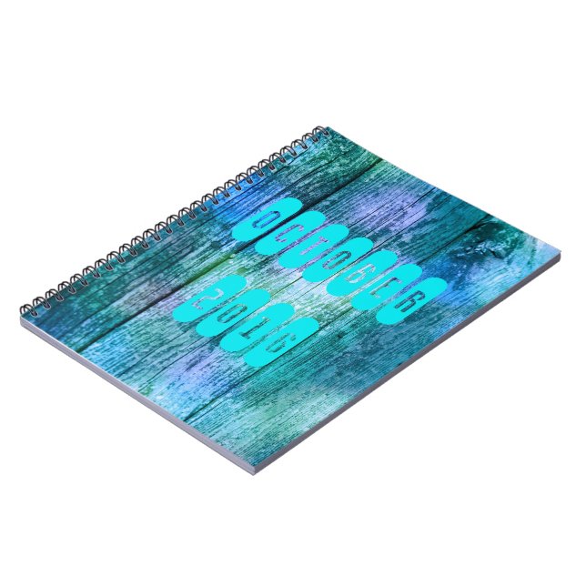 Oktober 2016 Lila Turcoise Month Notebook Anteckningsbok (Vänstra Sidan)