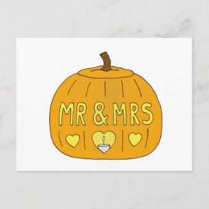 Oktober 31a Halloween Bröllop-årsdagen Vykort