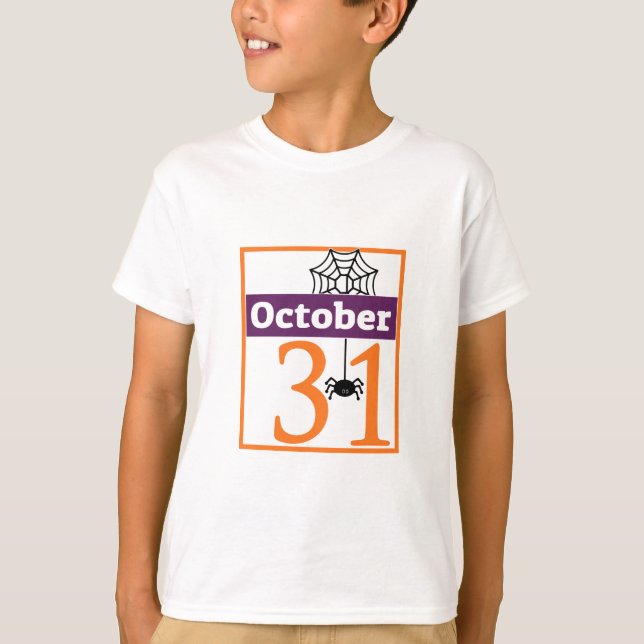 Oktober 31a Halloween-Personlig T Shirt (Framsida)