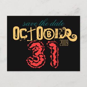 Oktober 31a Spara datum Meddelande Vykort