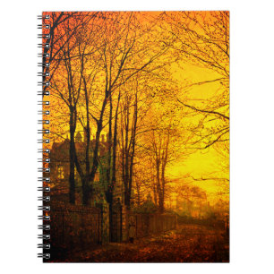 Oktober Afterglow John Atkinson Grimshaw Anteckningsbok