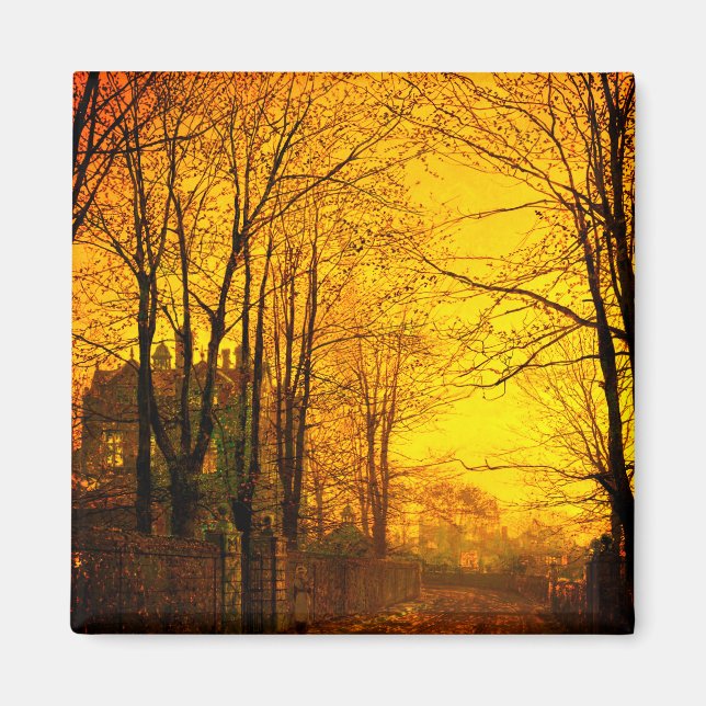 Oktober Afterglow John Atkinson Grimshaw Magnet (Framsidan)