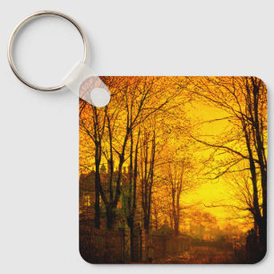 Oktober Afterglow John Atkinson Grimshaw Nyckelring
