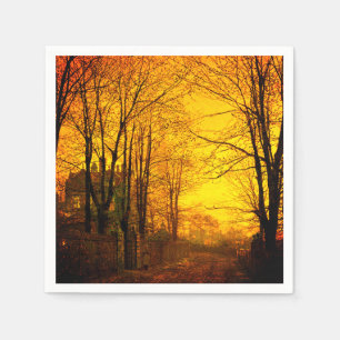 Oktober Afterglow John Atkinson Grimshaw Pappersservett