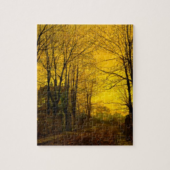 Oktober Afterglow John Atkinson Grimshaw Pussel (Vertikal)