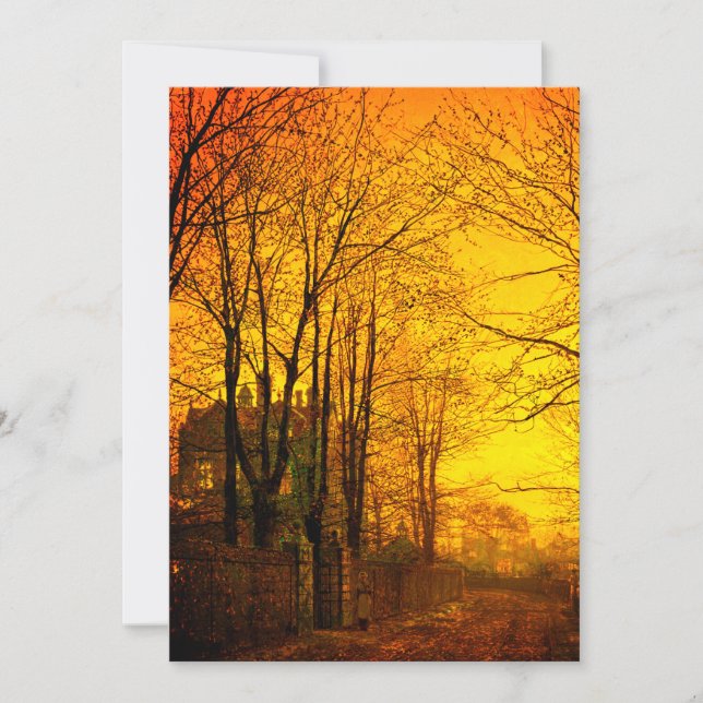 Oktober Afterglow John Atkinson Grimshaw Spara Datumet (Framsida)