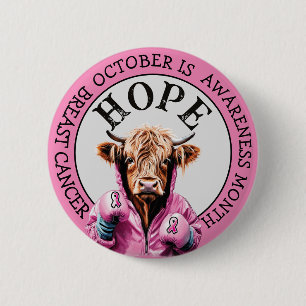 Oktober är Breast Cancer Awareness Co Hope Sign Knapp