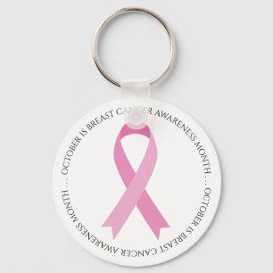 Oktober är bröstcancer månad rosa band nyckelring