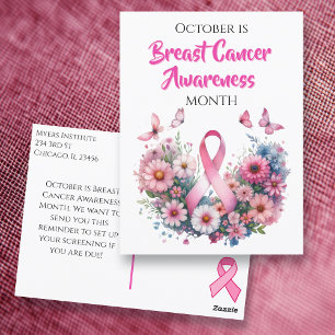 Oktober är bröstcancermedvetandemånad vykort