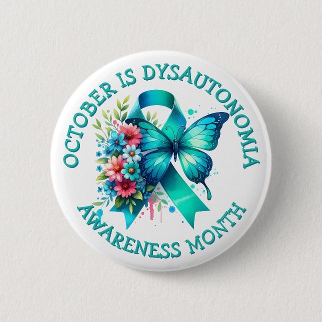 Oktober är Dysautonomia Awareness Month Knapp (Framsida)