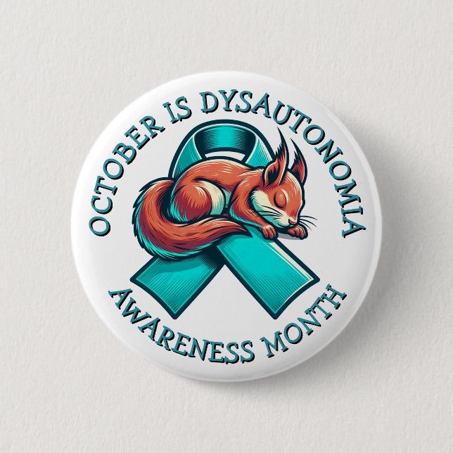 Oktober är Dysautonomia Awareness Month Knapp (Framsida)